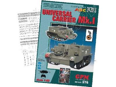 UNIVERSAL CARRIER Mk.I- komplet model i laser - zdjęcie 1