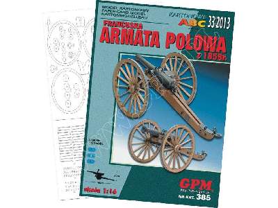 FRANCUSKA ARMATA POLOWA z 1895r-Komplet model i lasery - zdjęcie 2