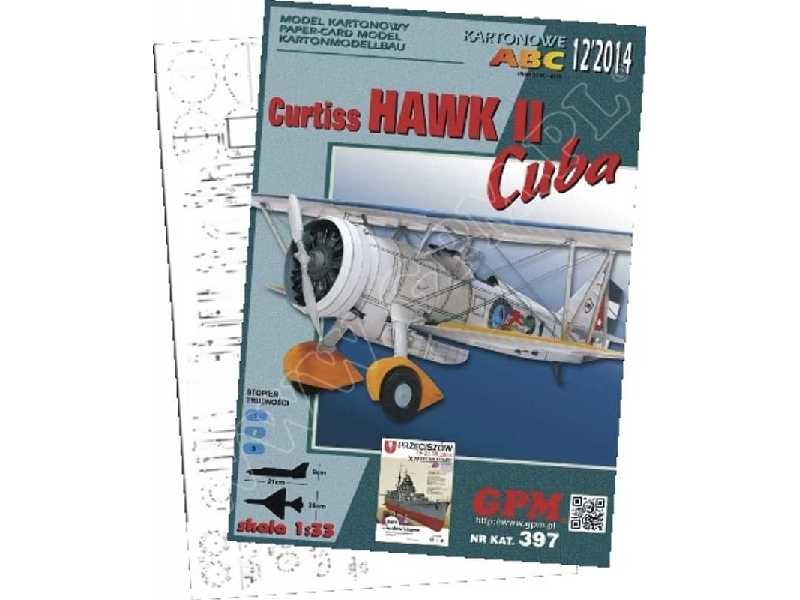 CURTISS HAWK II CUBA -komplet model  i lasery - zdjęcie 1