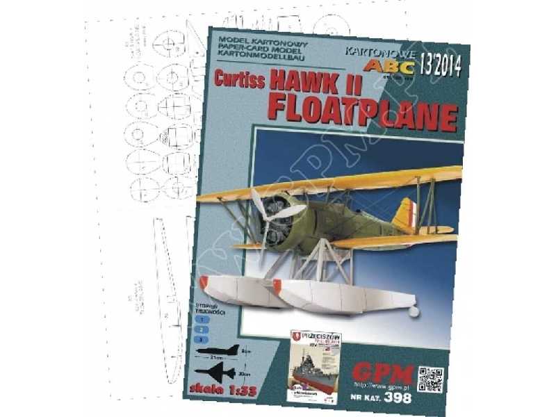 FLOATPLANE CURTISS HAWK II  -komplet model  i lasery - zdjęcie 1