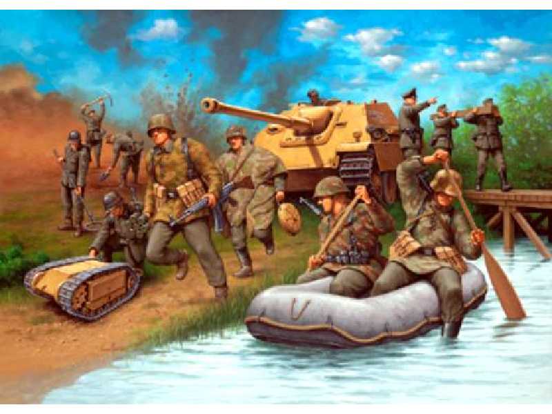 Sd.Kfz. 173 JAGDPANTHER + niemieccy zwiadowcy - zdjęcie 1 Sd.Kfz. 173 JAGDPANTHER + niemieccy zwiadowcy - zdjęcie 1