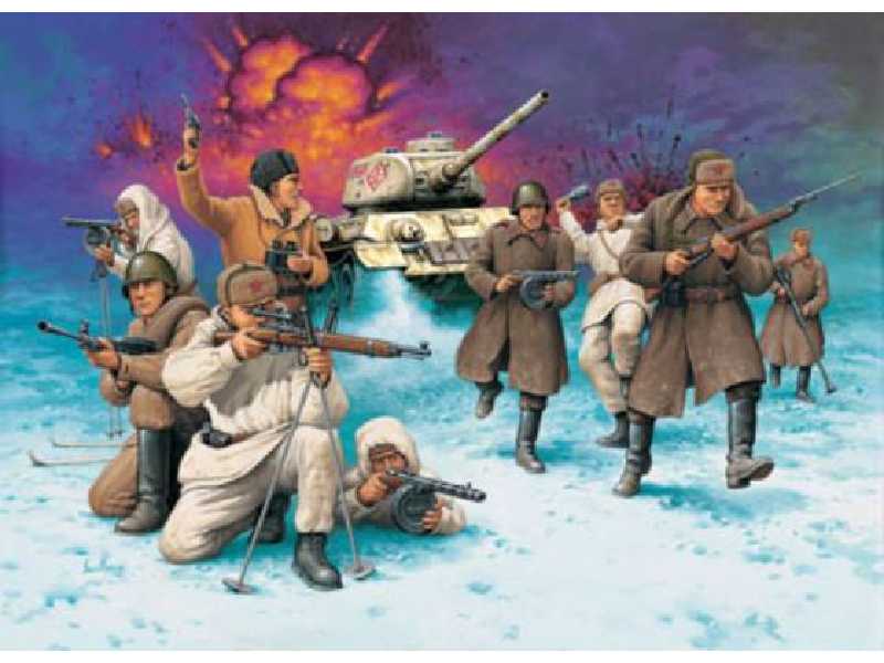 T-34/85 + piechota - zdjęcie 1 T-34/85 + piechota - zdjęcie 1