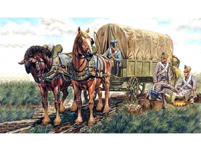 Francuski wóz zaopatrzenia - Wojny napoleońskie - zdjęcie 1 Francuski wóz zaopatrzenia - Wojny napoleońskie - zdjęcie 1