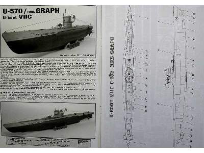 U-570 (typ VIIC ) HMS GRAPH zestaw model i wręgi - zdjęcie 13