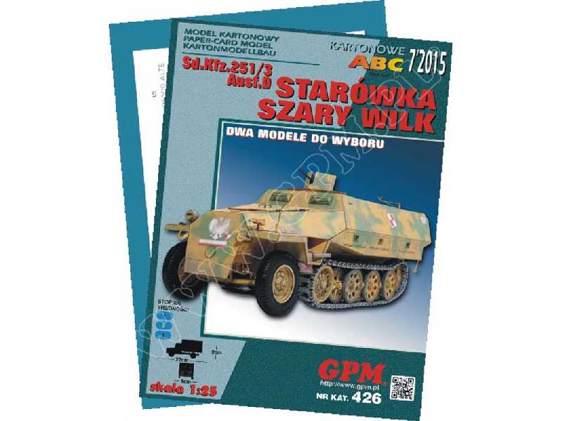 SZARY WILK  / STARÓWKA  (Sd.Kfz 251 D ) - komplet , model wręgi  - zdjęcie 1