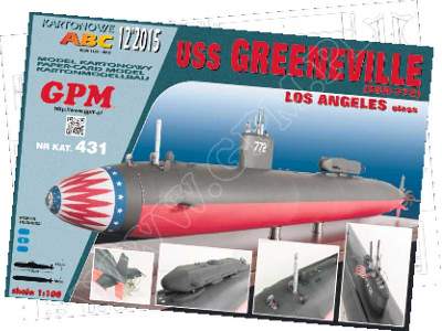 USS GREENEVILLE ( SSN-772) zestaw model i wręgi - zdjęcie 1