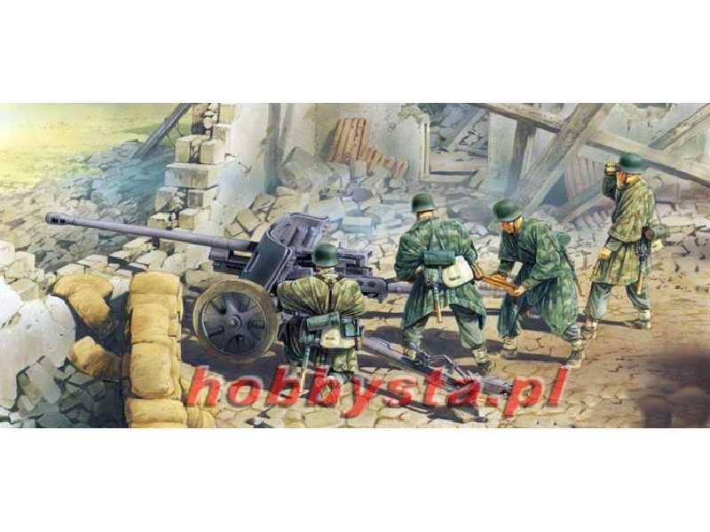 Niemieckie działo 5cm Pak 38 z załogą - zdjęcie 1 Niemieckie działo 5cm Pak 38 z załogą - zdjęcie 1