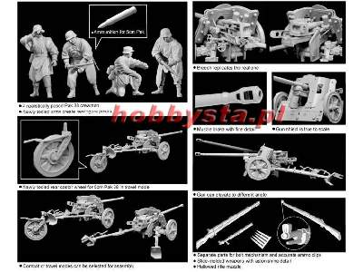 Niemieckie działo 5cm Pak 38 z załogą - zdjęcie 2