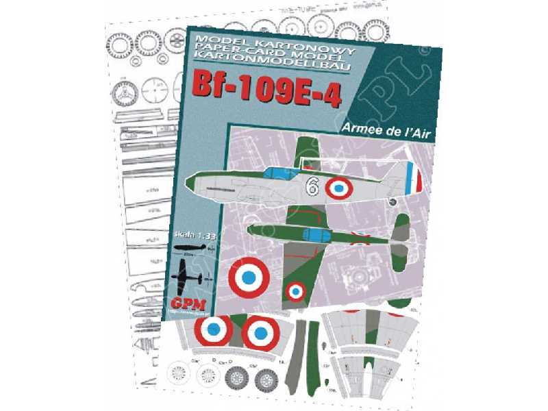 Bf-109E-4 "FRANCJA" ( MESSERSCHMITT Me 109 E-4 )-KOMPL - zdjęcie 1 Bf-109E-4 "FRANCJA" ( MESSERSCHMITT Me 109 E-4 )-KOMPL - zdjęcie 1