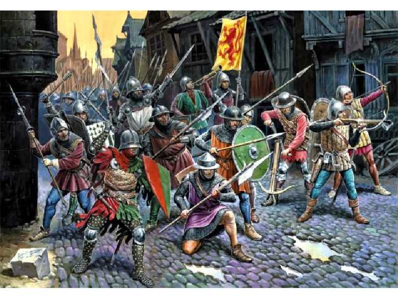 Figurki - Francuska piechota - Wojna 100-letnia XIV-XV w.n.e. - zdjęcie 1 Figurki - Francuska piechota - Wojna 100-letnia XIV-XV w.n.e. - zdjęcie 1