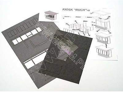 Kiosk RUCH 0 1/45-model wyciety laserem - zdjęcie 3