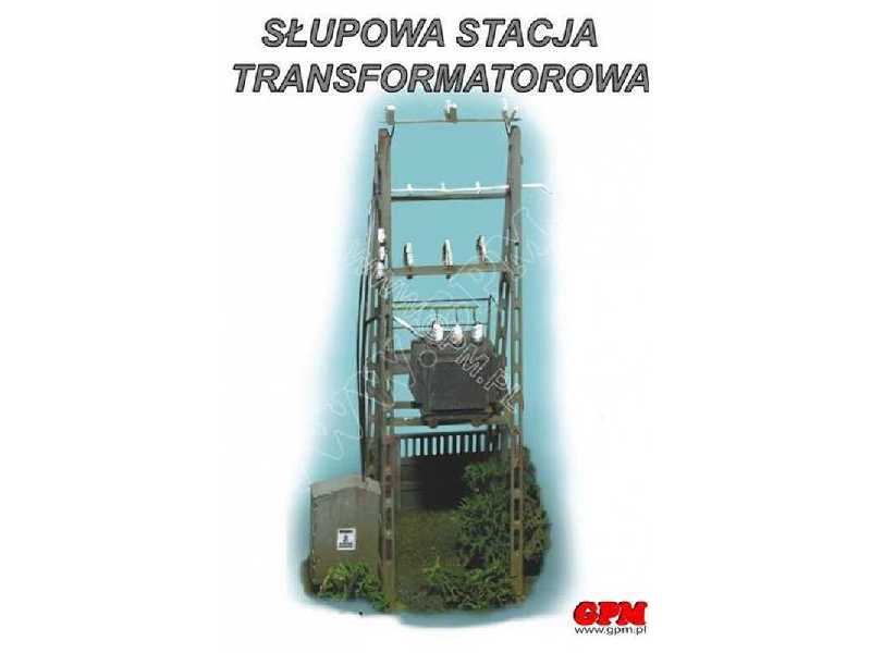 Słupowa stacja TRAFO  1/43 -model wyciety laserem - zdjęcie 1