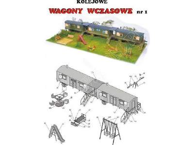WAGONY WCZASOWE  (HO) -modele wycięte laserem - zdjęcie 1