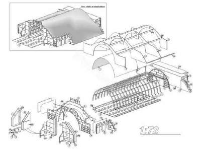 Schron lotniczy 1/48 -Model wycięty laserem - zdjęcie 3