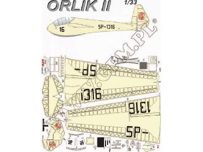 ORLIK II  wkładka z kartonowki - zdjęcie 1