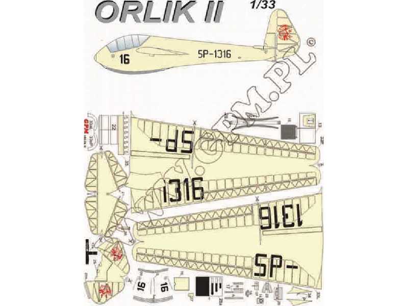 ORLIK II  wkładka z kartonowki - zdjęcie 1