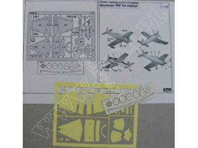 F6 HELLCAT do modelu SARATOGA -  -wycięty laserem 4 sztuki - zdjęcie 3