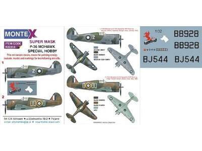 P-36 MOHAWK SPECIAL HOBBY - zdjęcie 1