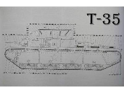 T-35 rosyjski wielowieżowy (wieże cylindryczne) czołg ciężki z I - zdjęcie 38