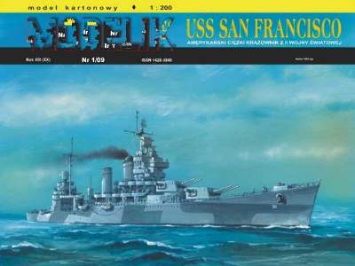 USS SAN FRANCISCO amerykański ciężki krążownik z II w. św. - zdjęcie 1