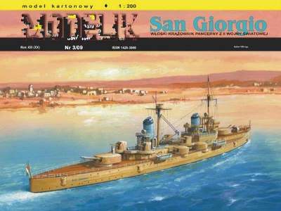SAN GIORGIO włoski krążownik pancerny z II w. św. - zdjęcie 1
