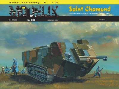 SAINT CHAMOND francuski czołg z I w. św. - zdjęcie 1