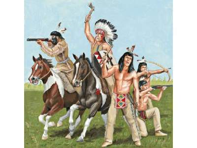 Figurki Indianie - Dziki Zachód - zdjęcie 1