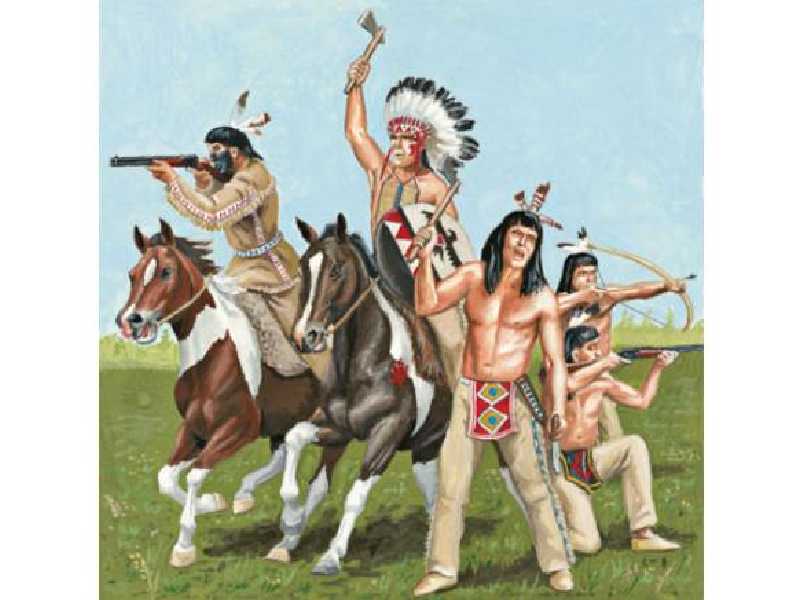 Figurki Indianie - Dziki Zachód - zdjęcie 1