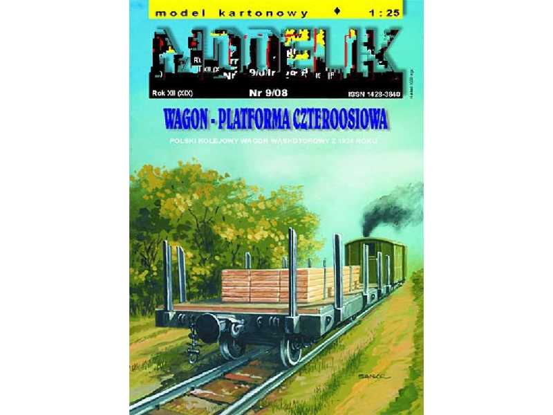 WAGON platforma czteroosiowa polski kolejowy wagon wąskotorowy z - zdjęcie 1 WAGON platforma czteroosiowa polski kolejowy wagon wąskotorowy z - zdjęcie 1