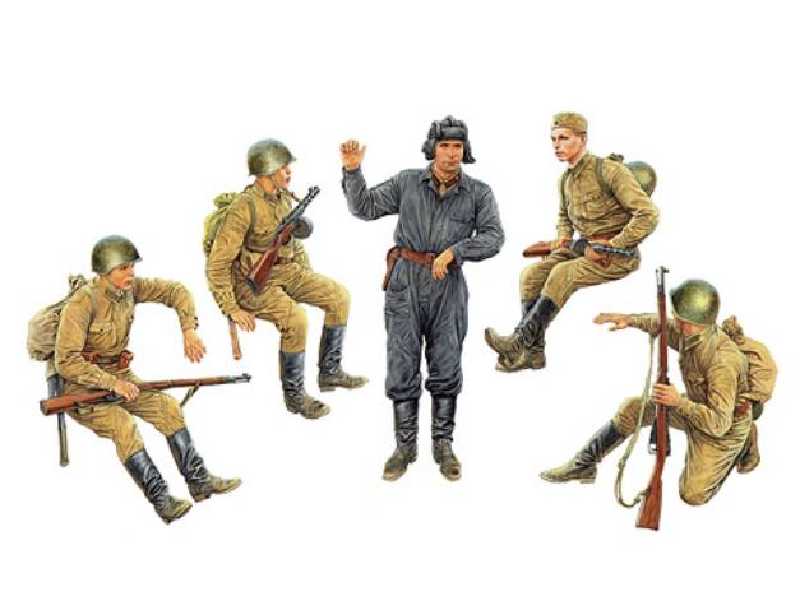 Figurki Soviet Soldiers Riders - zdjęcie 1