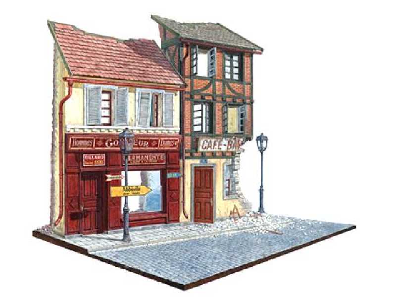 Diorama Francuska ulica - ruiny - zdjęcie 1 Diorama Francuska ulica - ruiny - zdjęcie 1