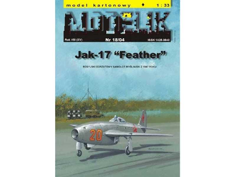 JAK-17 FEATHER rosyjski odrzutowy samolot myśliwski z 1947 r. - zdjęcie 1