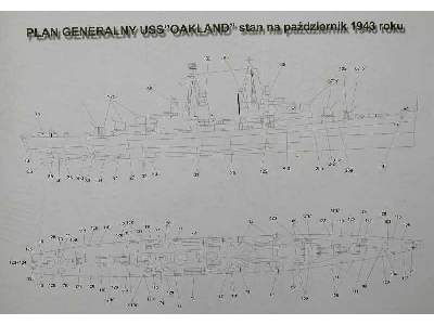 USS OAKLAND amerykański krążownik przeciwlotniczy z II w. świato - zdjęcie 22