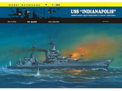 USS INDIANAPOLIS amerykański ciężki krążownik z II wojny światow - zdjęcie 1
