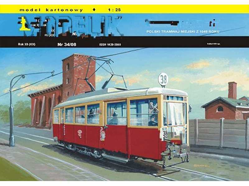 TRAMWAJ TYP N polski tramwaj miejski z 1948 roku - zdjęcie 1 TRAMWAJ TYP N polski tramwaj miejski z 1948 roku - zdjęcie 1