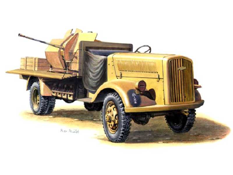 Opel Blitz 3t + 20mm FlaK 38 "Afrika Corps" - zdjęcie 1 Opel Blitz 3t + 20mm FlaK 38 "Afrika Corps" - zdjęcie 1