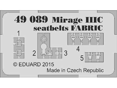 Mirage IIIC seatbelts FABRIC 1/48 - Eduard - zdjęcie 2