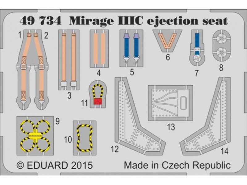 Mirage IIIC ejection seat 1/48 - Eduard - zdjęcie 1