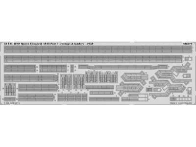 HMS Queen Elizabeth 1943 pt 1 - railing and ladders 1/350 - Trum - zdjęcie 1