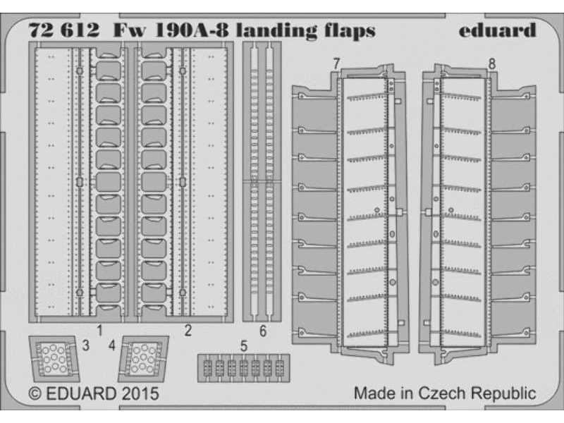 Fw 190A-8 landing flaps 1/72 - Eduard - zdjęcie 1