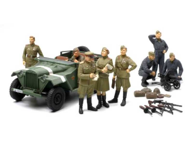 GAZ-67B z kierowcą + 7 figurek - zdjęcie 1 GAZ-67B z kierowcą + 7 figurek - zdjęcie 1