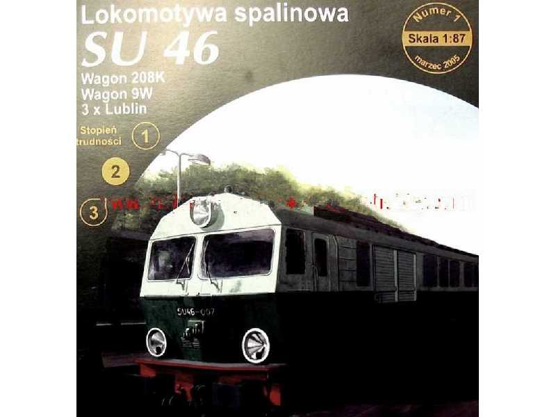 Lokomotywa spalinowa Su 46 + wagony 208K, Wagon 9W, 3xLublin - zdjęcie 1 Lokomotywa spalinowa Su 46 + wagony 208K, Wagon 9W, 3xLublin - zdjęcie 1