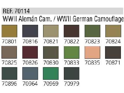 Zestaw farb Model Color - Niemiecki kamuflaż II W.Ś. - 16 farb - zdjęcie 2