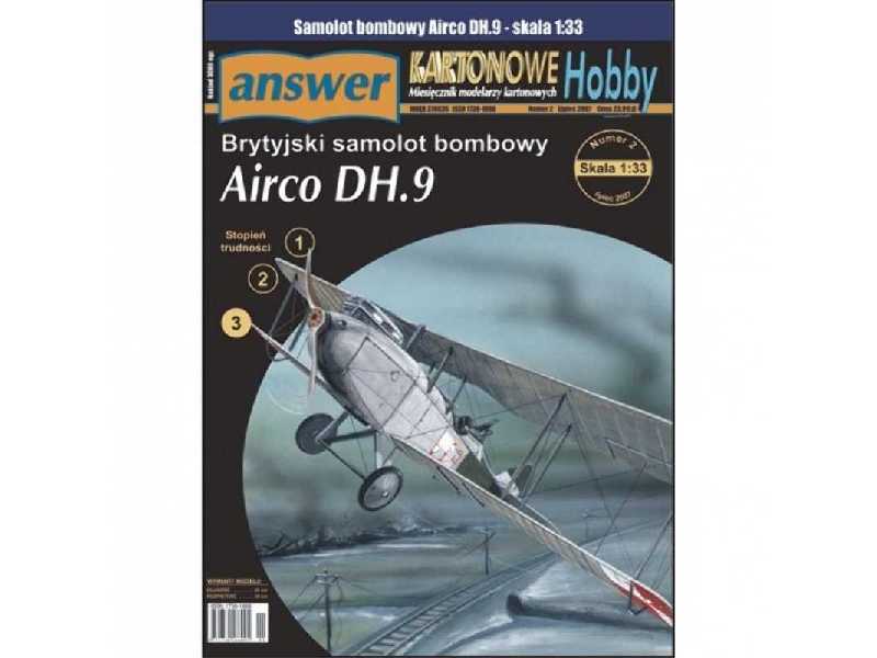 Brytyjski samolot bombowy Airco DH.9 - zdjęcie 1 Brytyjski samolot bombowy Airco DH.9 - zdjęcie 1