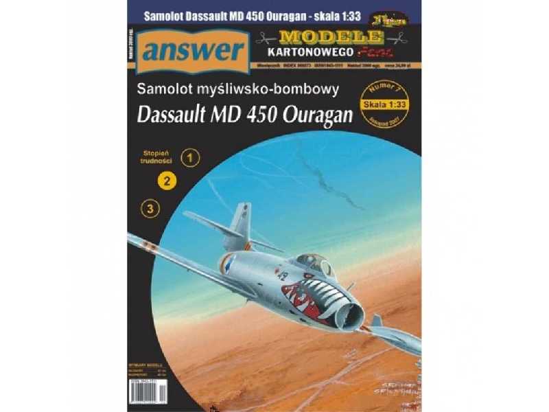 Samolot myśliwsko-bombowy Dassault MD 450 Ouragan - zdjęcie 1 Samolot myśliwsko-bombowy Dassault MD 450 Ouragan - zdjęcie 1