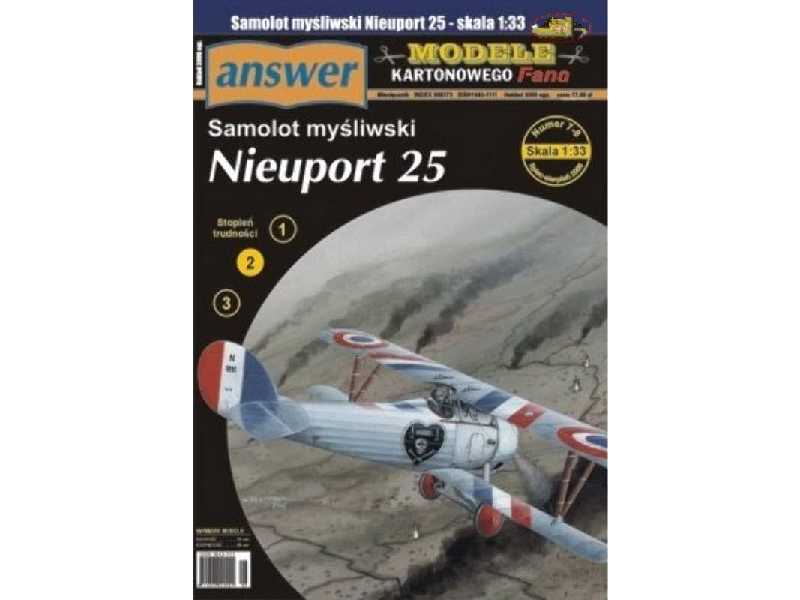 Samolot myśliwski Nieuport 25 - zdjęcie 1 Samolot myśliwski Nieuport 25 - zdjęcie 1