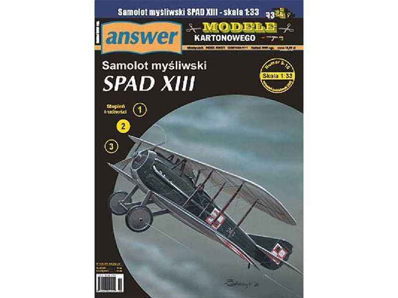 Samolot myśliwski SPAD XIII - zdjęcie 1 Samolot myśliwski SPAD XIII - zdjęcie 1