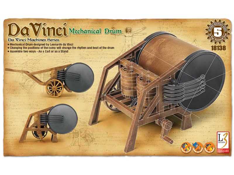 Leonardo Da Vinci - Mechaniczny bęben - zdjęcie 1 Leonardo Da Vinci - Mechaniczny bęben - zdjęcie 1