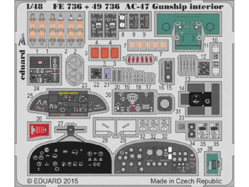 AC-47 Gunship interior S. A. 1/48 - Revell - zdjęcie 1 AC-47 Gunship interior S. A. 1/48 - Revell - zdjęcie 1