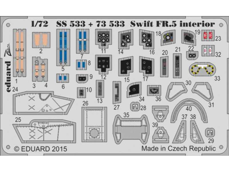 Swift FR.5 interior 1/72 - Airfix - zdjęcie 1 Swift FR.5 interior 1/72 - Airfix - zdjęcie 1